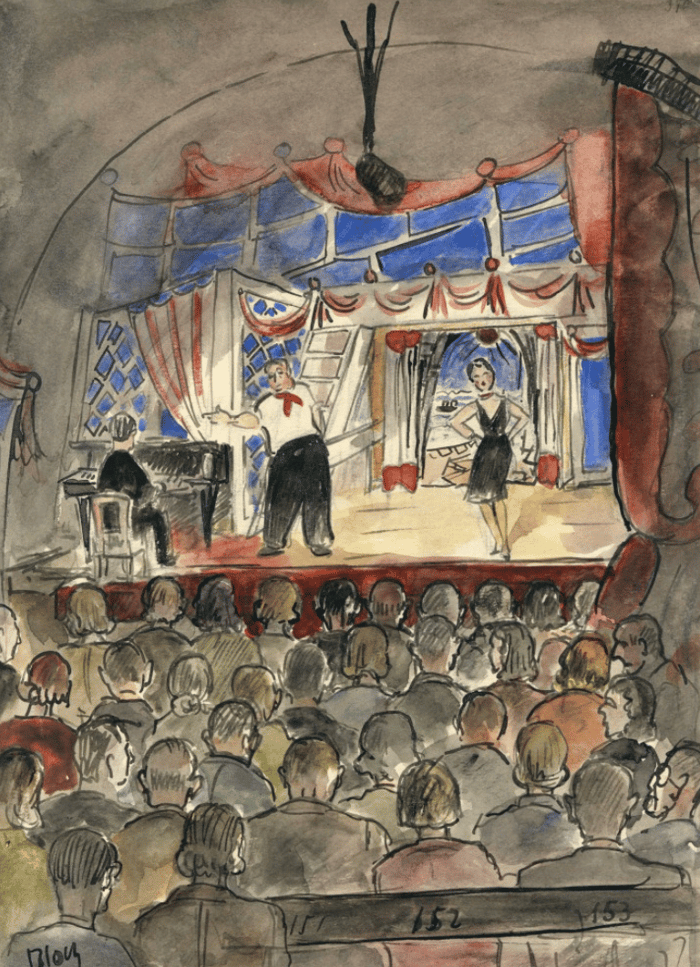 Ferdinand Bloch Terezín Cabaret, PT 3958, Terezín Memorial, Herman ́s Collection, © Zuzana Dvořáková-1